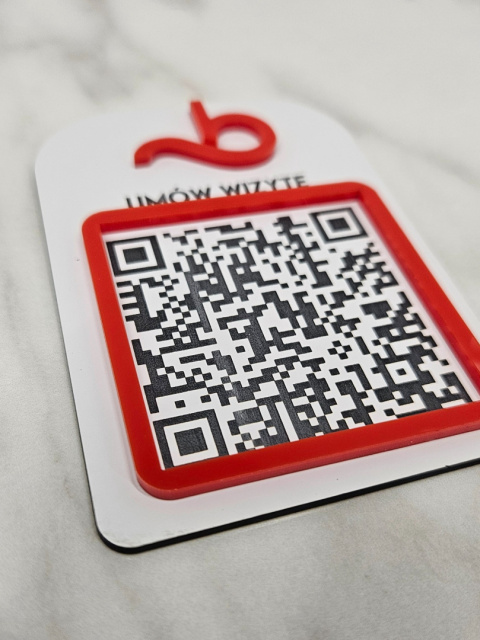 Tabliczka z kodem QR - Umów wizytę | KONFIGURATOR Tabliczka z kodem QR - Umów wizytę | KONFIGURATOR