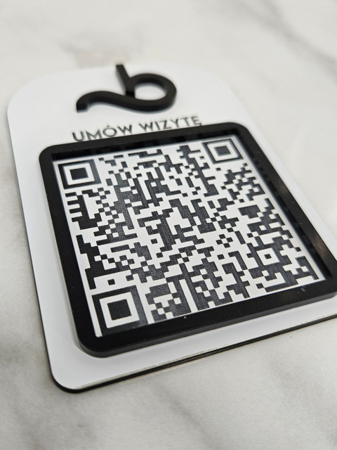 Tabliczka z kodem QR - Umów wizytę | KONFIGURATOR Tabliczka z kodem QR - Umów wizytę | KONFIGURATOR