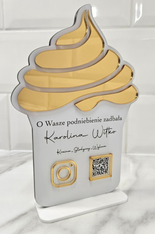 Prezenter stand stojak z kodem QR - Babeczka | KONFIGURATOR