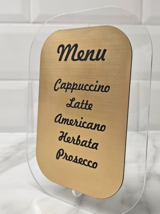 Prezenter stand stojak z menu | KONFIGURATOR