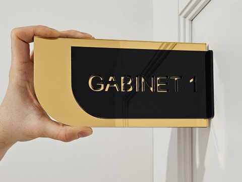 Tabliczka na drzwi lub ścianę | Szyld - Gabinet 1 | KONFIGURATOR Tabliczka na drzwi lub ścianę | Szyld - Gabinet 1 | KONFIGURATOR