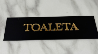 Tabliczka 3D na drzwi - Toaleta | KONFIGURATOR