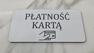Tabliczka grawerowana "Płatność kartą" z piktogramem | KONFIGURATOR