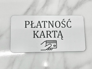 Tabliczka grawerowana "Płatność kartą" z piktogramem | KONFIGURATOR