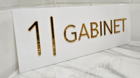Tabliczka 3D na drzwi - gabinet nr 1 | KONFIGURATOR Tabliczka 3D na drzwi - gabinet nr 1 | KONFIGURATOR