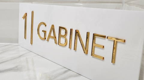 Tabliczka 3D na drzwi - gabinet nr 1 | KONFIGURATOR Tabliczka 3D na drzwi - gabinet nr 1 | KONFIGURATOR