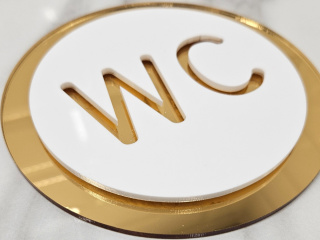 Tabliczka na drzwi lub ścianę - WC | KONFIGURATOR