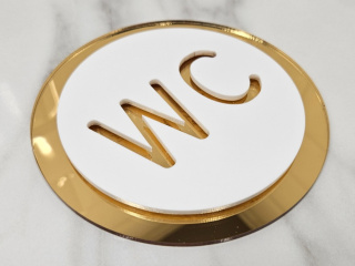 Tabliczka na drzwi lub ścianę - WC | KONFIGURATOR