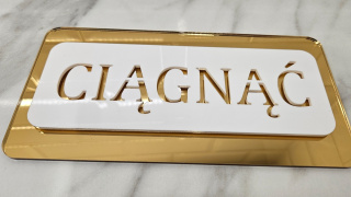 Tabliczka na drzwi lub ścianę - Pchać / ciągnąć | KONFIGURATOR