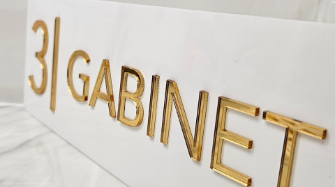 Tabliczka 3D na drzwi - gabinet nr 3 | KONFIGURATOR Tabliczka 3D na drzwi - gabinet nr 3 | KONFIGURATOR