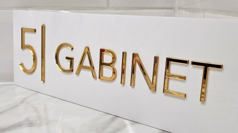 Tabliczka 3D na drzwi - gabinet nr 5 | KONFIGURATOR Tabliczka 3D na drzwi - gabinet nr 5 | KONFIGURATOR