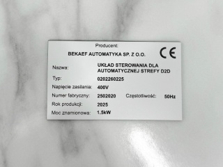 Tabliczka znamionowa | laminat biały | 85x50 mm