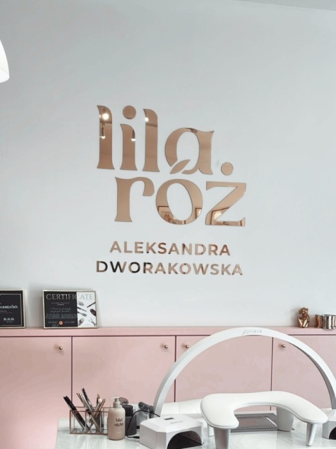 Logo lustrzane z plexi na ścianę | złote | srebrne | różowe | KONFIGURATOR