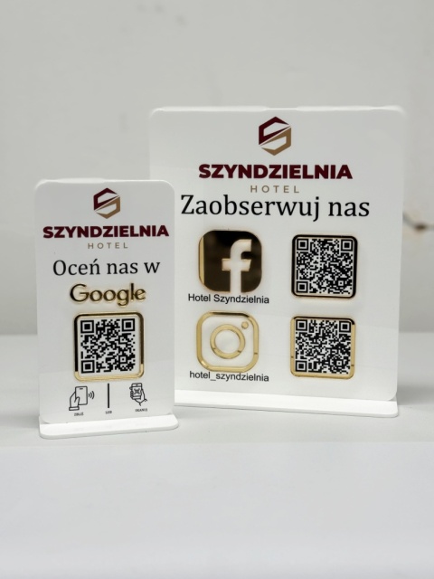 Prezenter / stand / stojak z 1 lub 2 kodami QR - Zamówienie indywidualne - pakiet 4 szt.