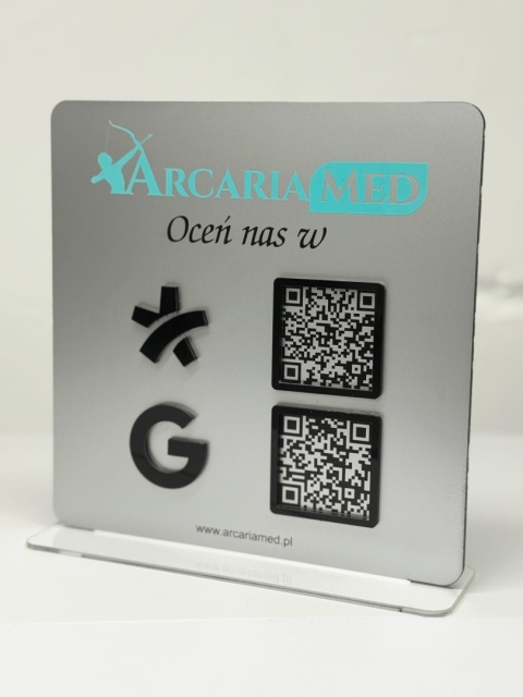 Prezenter / stand / stojak z 1 lub 2 kodami QR - Zamówienie indywidualne