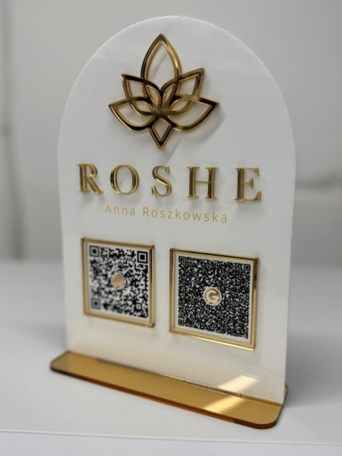 Prezenter / stand / stojak z 1 lub 2 kodami QR - Zamówienie indywidualne - pakiet 2 szt.